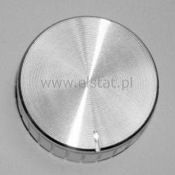 Gałka srebrna fi=40mm / oś=6mm H=17mm