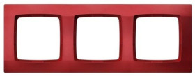 KARO Ramka potrójna perłowa czerwień R-3S/55