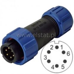 Złącze przemysłowe SP1310/P6-6 WT kabel ( 6P 4A)