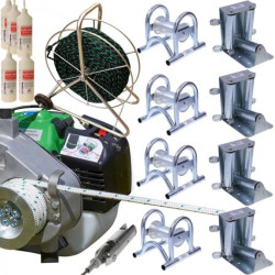 Wciągarka bębnowa do kabli i przewodów / ZESTAW ELEKTRYCZNY DO WCIĄGANIA KABLI 800kg + ROLKI KABLOWE + ŻEL + KRĘTLIK / ER800SET1