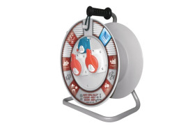 Rozgałęźnik na bębnie fi340 1xGS 16A 250V 2x16A/5P 400V IP44 z wył. term. 3F B.1104-340RT