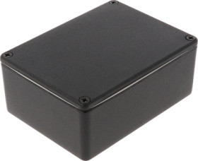 Aluminum die cast enclosure, (L x W x H) 110 x 82 x 44 mm, black (RAL 9005), IP65, 1590WSBK