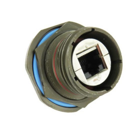 Złącze RJ45 Żeński Złącze RJ45 Nakrętka blokująca Cat5e Amphenol Socapex, proste 8-żyłowe