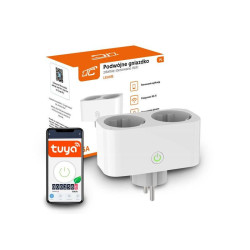 Gniazdko WiFi Duo LXU415 230V Podwójne, Smart, Tuya, 3680W