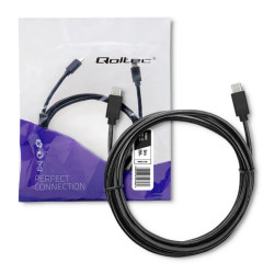 Qoltec Kabel USB 2.0 typ C męski USB 2.0 typ C męski 3m Czarny