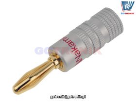 Wtyk banan głośnikowy Nakamichi prosty czerwony