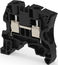 Screw terminal block, screw connection, 10 mm², 2 pole, 57 A, 8 kV, black, 1SNK508066R0000