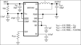2.7A, 1MHz, Low-Voltage, Step-Down Regulator with Internal Synchronous Rectification in TQFN Package