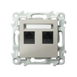 SZAFIR Gniazdo komputerowe podwójne, kat. 5e MMC kaszmirowy beż GPK-2Z/K/m/83