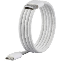 Renkforce RF-6437922 USB cable USB 2.0 USB-C to A 1m White magnetic winder