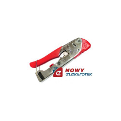 Zaciskarka HT518G wtyków F, BNC, RCA na RG59/RG6 kompres. zaciskacz