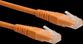 21151527 Patch cable Cat. 6, UTP, orange, 0.5 m