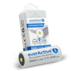 OUTLET Akumulator everActive 26650 3,7V Li-ion 5200mAh micro USB z zabezpieczeniem BOX