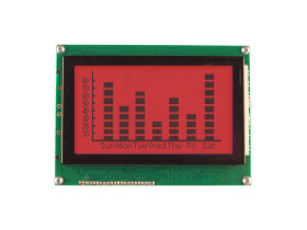 Wyświetlacz monochromatyczny LCD, , Graficzny 240 x 128pikseli, Midas