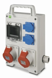 Rozdzielnica budowlana przenośna RS-P 4-moduły 2x2P+Z, 2x16A/5P, IP44 bez zabezpieczeń 6211-00