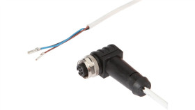 Kabel Połączeniowy, 2M, M12 Żeński (Gniazdo) 3Pin Kątowy, Końcówka Wolna,...