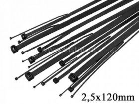 Opaska zaciskowa 2,5x120mm ( czarna odp. na UV )