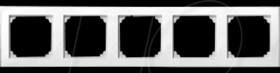 478519 M-SMART frame - 5-gang, polar white, glossy