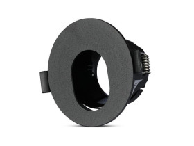 VT-874 Oczko halogenowe Spot trzonek: GU10 okrągła czarny czarny 8596 V-TAC