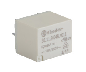 Przekaźnik mocy 48V dc SPDT Finder 360mW, montaż PCB 6400Ω Otwór przezierny