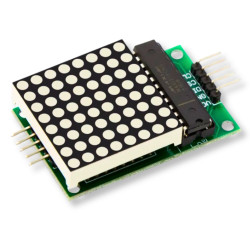 Matryca LED na SPI 8x8 MAX7219 czerwona + sterownik + przewody do Arduino