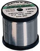 Solder, lead-free, SAC (Sn95.5Ag3.8Cu0.7), Ø 0.8 mm, 500 g, SAC8500