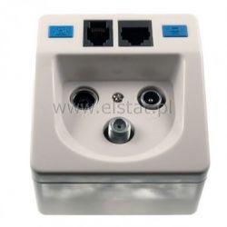 Gniazdo ab. RTV - SAT- RJ11- RJ45