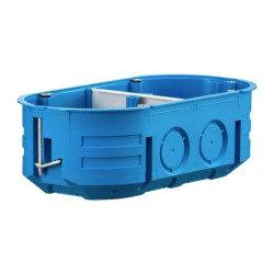Puszka podtynkowa podwójna 60mm regips niebieska P2x60K samogasnąca bezhalogenowa 32322203