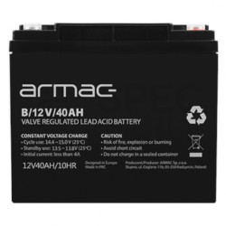 Akumulator AGM uniwersalny 12V 40Ah bezobsługowy (M6) ARMAC
