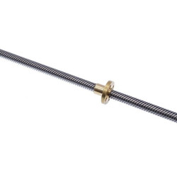 T8 8mm x 300mm Trapezoidal Lead Screw THSL-300-8D + Bronze Nut