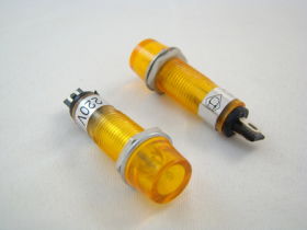 Kontrolka 220VAC 9mm żółta okrągła neonowa NXD9-1/Ż