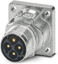 Surface-mounting plug, M17, 4 pole, crimp connection, standard/ONECLICK quick locking system, straight, 1628924