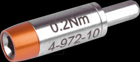 4-972 Torque adaptor for 4 mm bits, 0,2 Nm