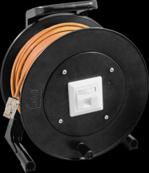 KT1782-50,0M Cat.6a cable reel RJ45, Cat.7 DCA S/FTP, orange, 50m