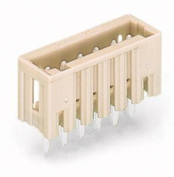 Pin header, 7 pole, pitch 3.5 mm, straight, light gray, 734-137