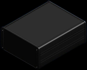 Aluminum Profile enclosure, (L x W x H) 200 x 167 x 82 mm, black (RAL 9004), IP65, TEKAM 52.9