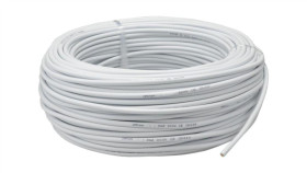 Przewód Prądowy H03vv-F / Omy 300V 2X1 Biały Linka Elektrokabel 25M