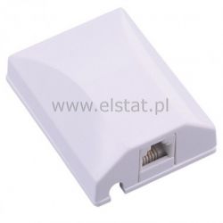 Gniazdo abon. telef. 1xGN RJ11 natynkowe małe