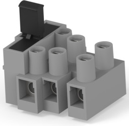 Connection terminal, 3 pole, 0.326-3.31 mm², gray, screw connection, 10 A, 2-1776301-3