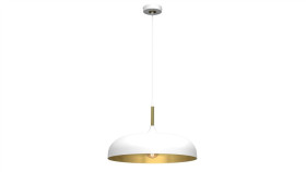 Lampa Wisząca Lincoln White/Gold 1Xe27 Mlp7899 Milagro