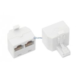 Sieciowy rozgałęźnik RJ45 wtyk - 2 gniazda