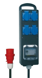 Rozdzielnica listwowa przenośna 4x16A 230V, 4xB16/1, IP44 53489