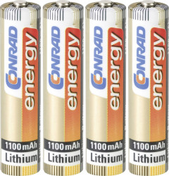 Conrad energy Extreme Power FR03 Bateria AAA/R03 litowe 1100 mAh 1.5 V 4 szt.