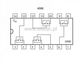 CMOS 4066 cztery klucze analogowe DIL14