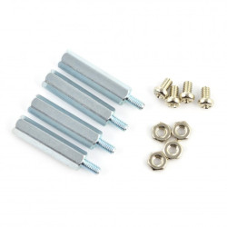 Dystanse metalowe Delock M2,5 20mm + śrubki + nakrętki do Raspberry Pi - 4szt.