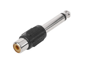 Przejście JACK wtyk 6.3mm - gniazdo RCA plastikowe