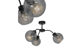 Lampa Sufitowa Sofia Smoked 3Xe27 Mlp6594 Milagro
