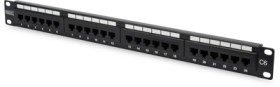Patch panel, LSA, (W x H x D) 482 x 44 x 109 mm, black, DN-91624U