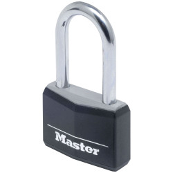 Master Lock 9140EURDBLKLF Alu Black Vinyl Cover 40mm Padlock 4-Pin -38mm Shackle