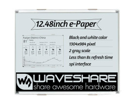 Waveshare 1304×984, 12.48inch E-Ink raw display, black/white dual-color